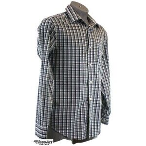 Original Penguin by Munsingwear Mens Classic Fit Multicolor Plaid Button Up M